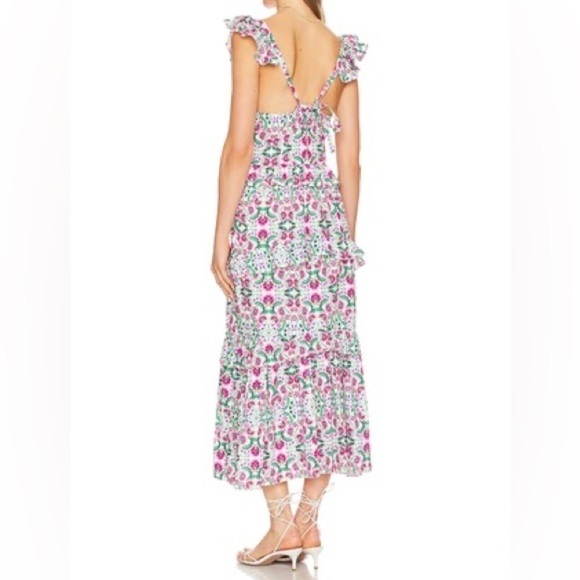 REVOLVE x MISA Los Angeles Morrison Dress in Spring Fuchsia Mix large new w tags - Picture 10 of 13